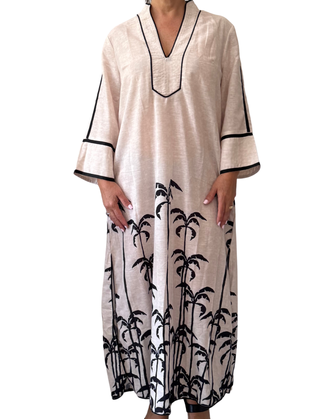 Palm Kimono Dress